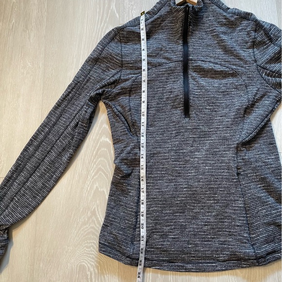 Lululemon Run Briskly 1/2 Zip Coco Pique Black White size 8 - Picture 12 of 15